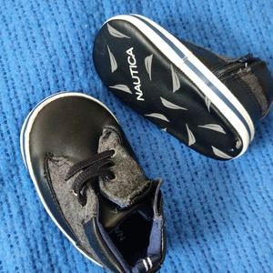 Nautica Black Leather Sneakers